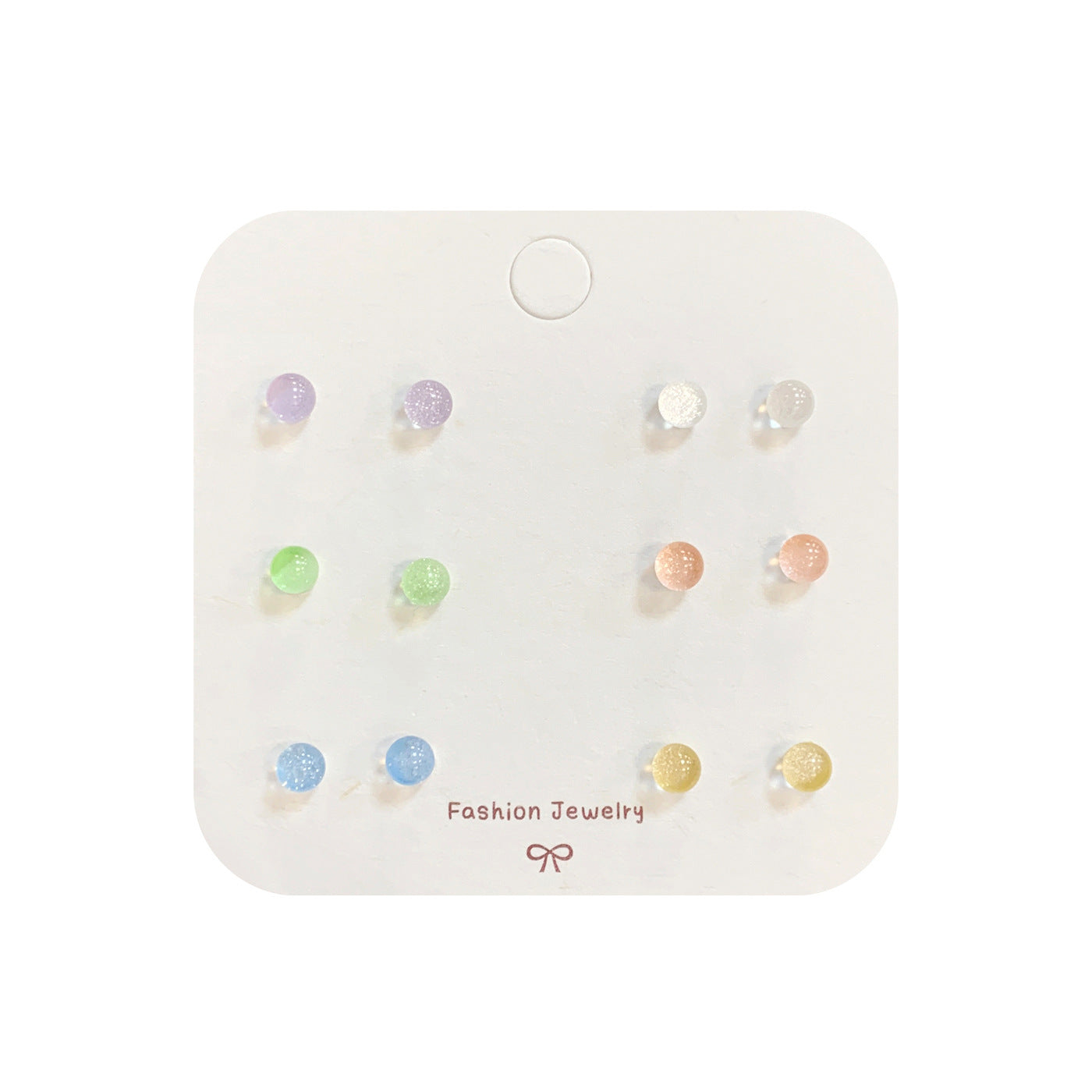 Wholesale Geometric Bean Stud Earring Set Silver Needle,  Heart Butterfly Cute Earrings