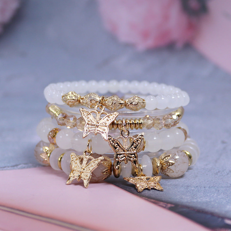 Wholesale Bohemian Multi-layered Butterfly Crystal Bracelet ACC-BT-NaiHong011