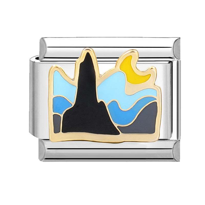 Wholesale Italian Beaded Bracelet 9mm DIY Splicing Removable Splicing Pink Blue Stainless Steel Combinable Bracelet