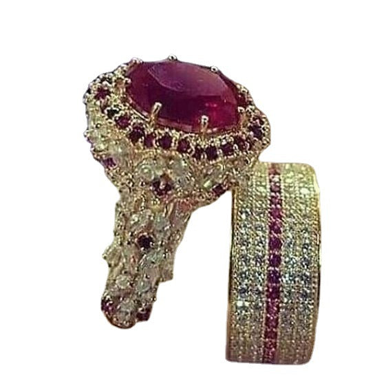 Wholesale Yiwu Sanjie Aliexpress Cross-Border New Hot-Selling Full-Diamond Jewelry European and American Ins Style Diamond-Encrusted Women' s Ring