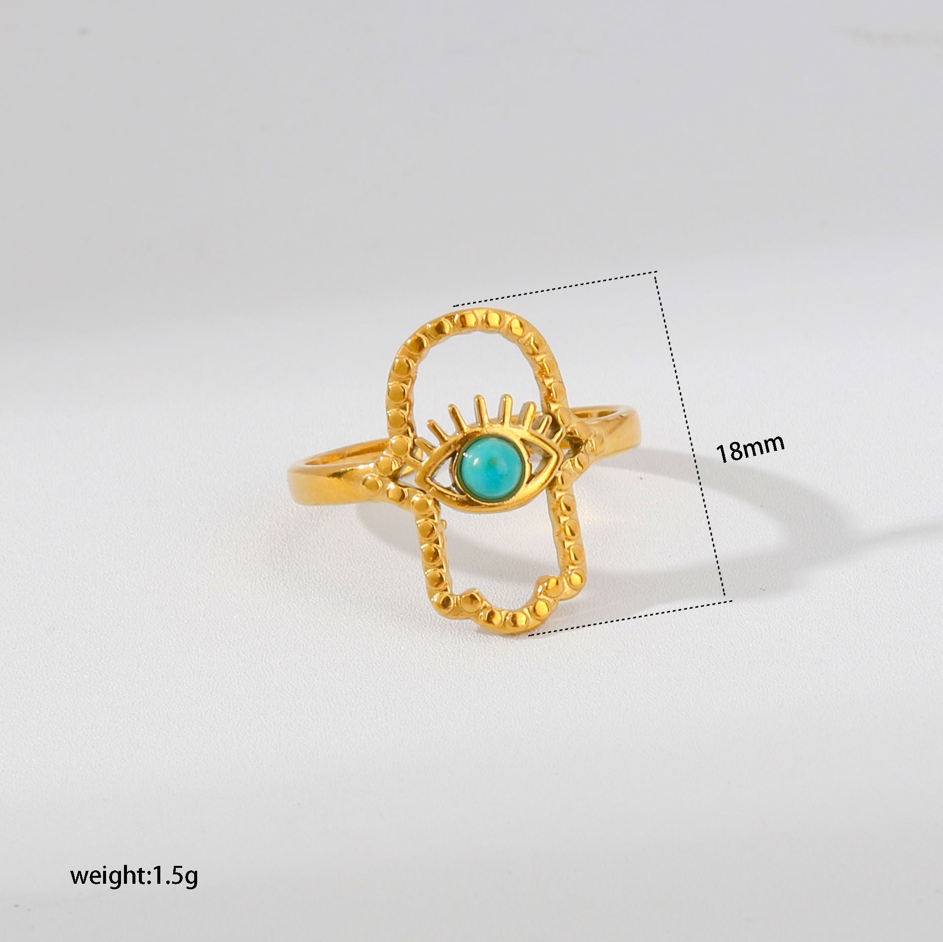 Wholesale Turquoise Star Moon Open Ring Stainless Steel Women S Chic Fashion Accessory