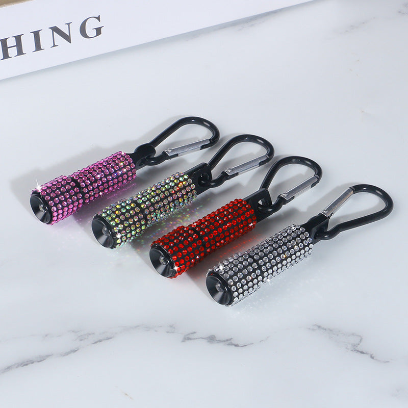 Wholesale Diamond Mini Flashlight Keychain ACC-KC-RuiJie008