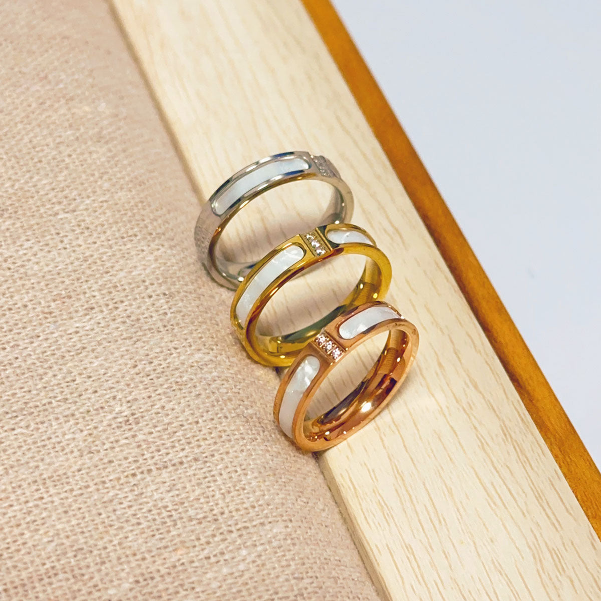 Wholesale  Diamond Ring Titanium Steel High-end Light Luxury  Ring