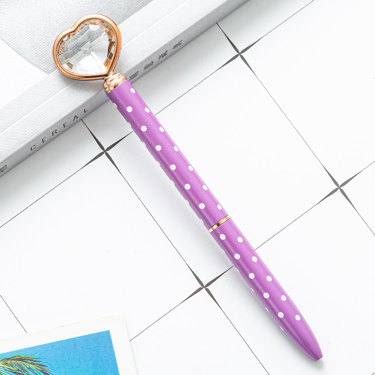 Wholesale Love Diamond Pen Heart Shaped Ballpoint Pen ACC-PN-HuaHao019