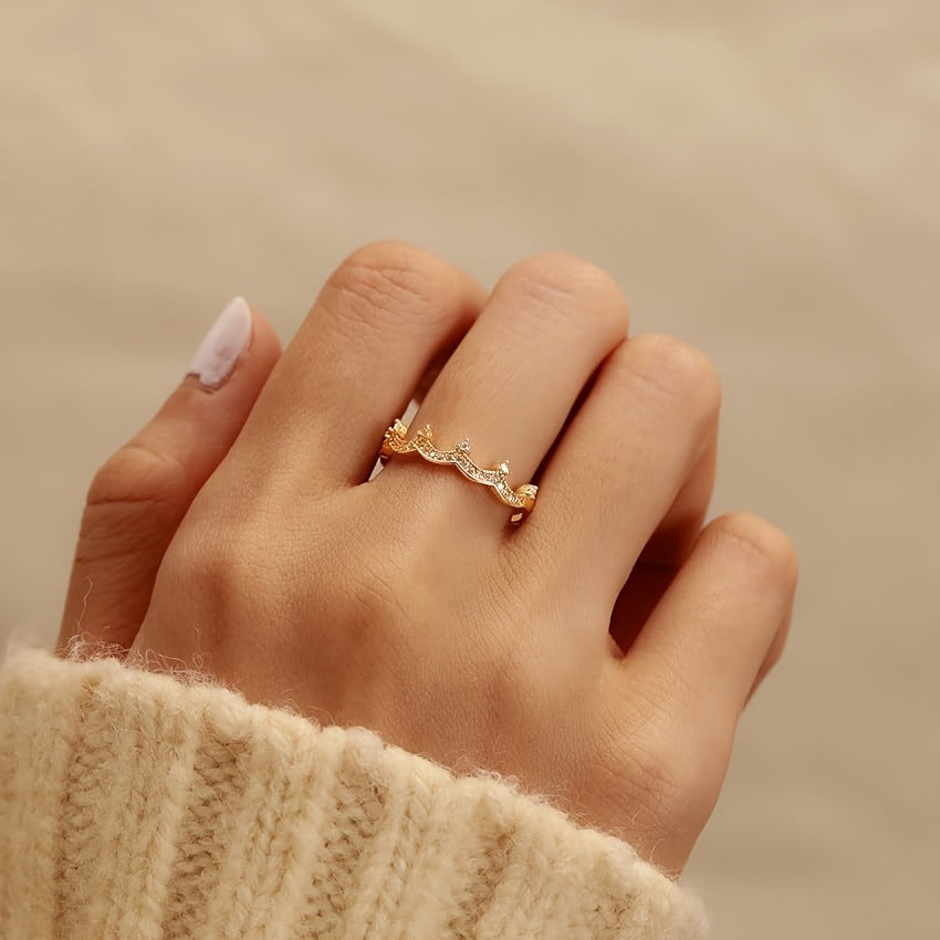 Wholesale  Crown Ring Light Luxury Rings