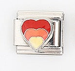 Wholesale 5pcs Italian Charm Bracelet 9mm DIY Splicing Heart Series Stainless Steel Composable Bracelet