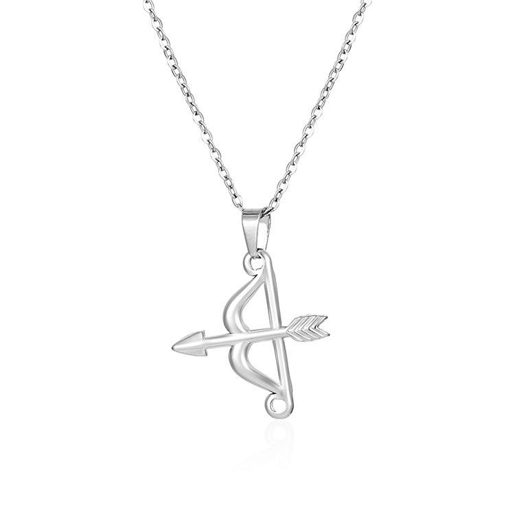 Wholesale Cupid Arrow Stainless Steel Plated 18K Necklace