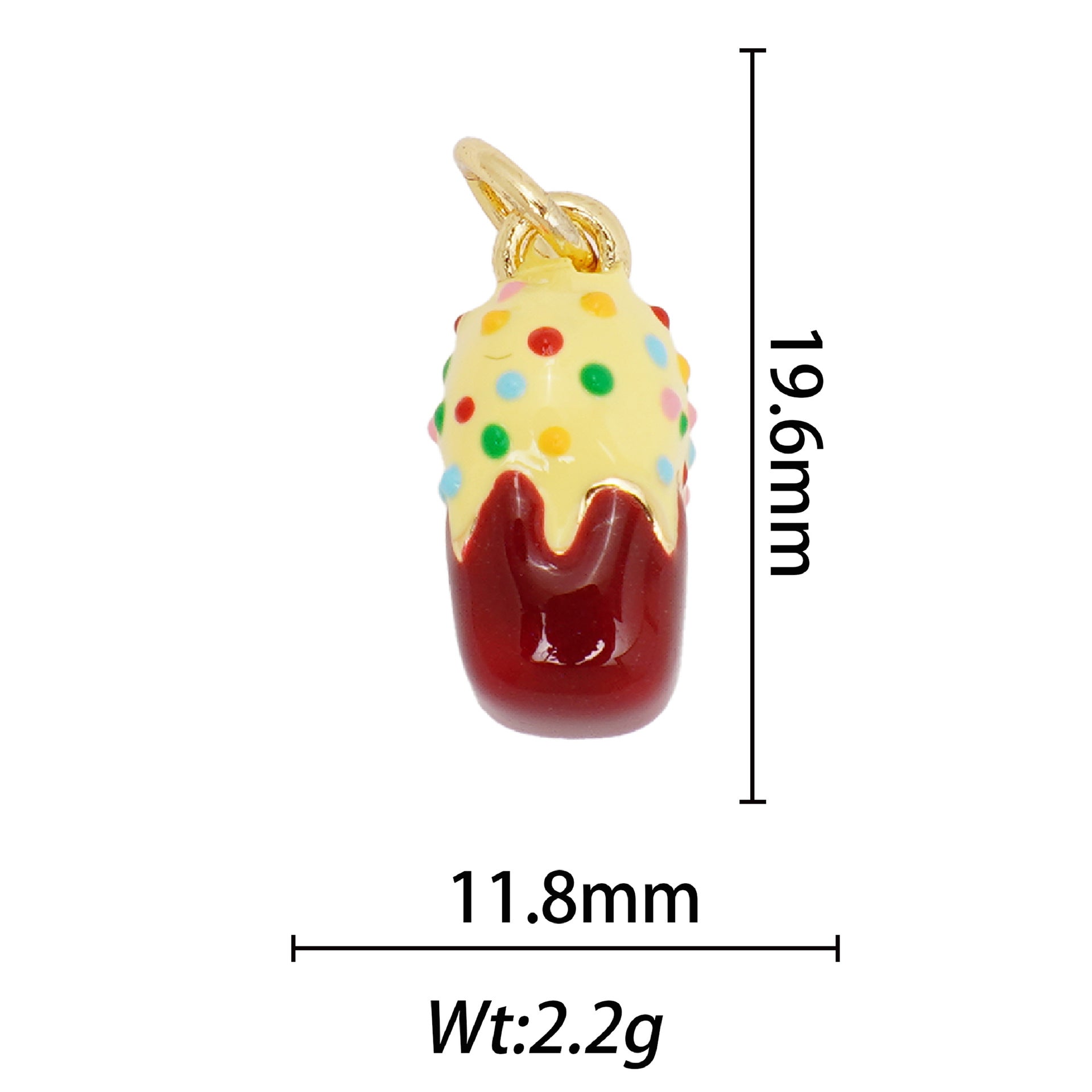 Wholesale 10pcs Cute 18k Copper Fruit DIY Necklace Pendant