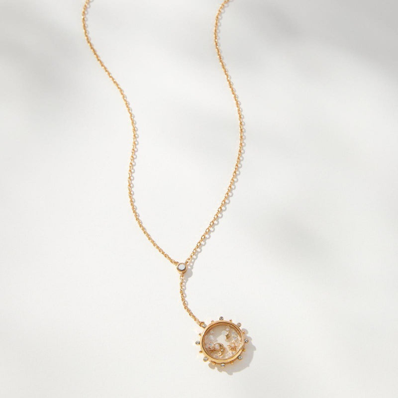 Wholesale Electroplated openable hollow transparent box DIY necklace