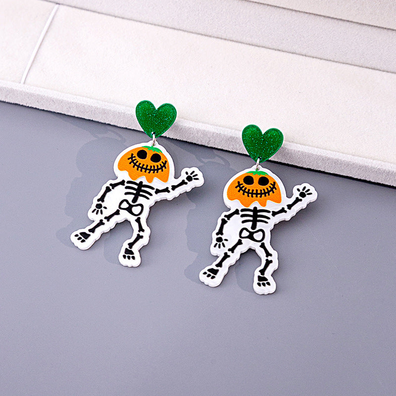 Wholesale Halloween Cartoon Ghost Acrylic Earrings ACC-ES-MDD044
