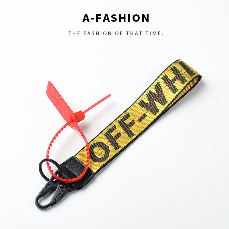 Wholesale Canvas letter lanyard keychain