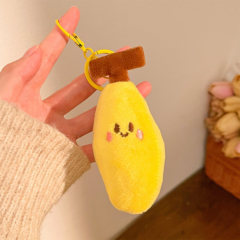 Wholesale Cute plush fruit banana keychain