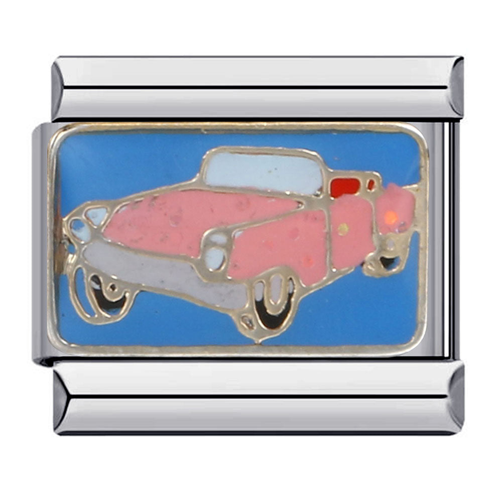 Wholesale Italian Charm Bracelet 9mm DIY Splicing Removable Transportation Series Stainless Steel Composable Bracelet