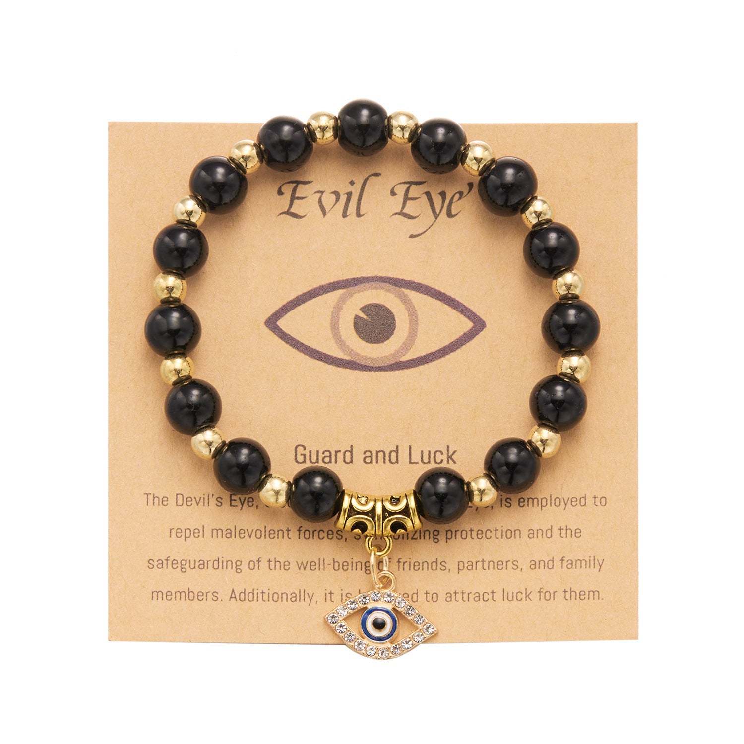 Wholesale Evil Eye Natural Stone Beads Bracelet