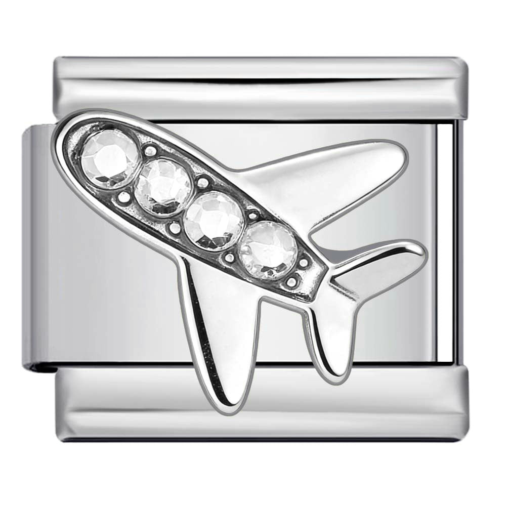 Wholesale 9mm Italian Charm Starter Bracelets DIY square Single Section Creative Stainless Steel Composable Bracelet