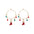 Wholesale Christmas Set Asymmetric Tassel Oil Drop Snowman Earrings