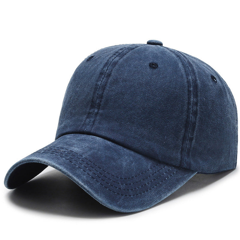Wholesale Retro Washed Baseball Cap Women S Solid Color Adjustable Distressed Cap Fashion Accessory