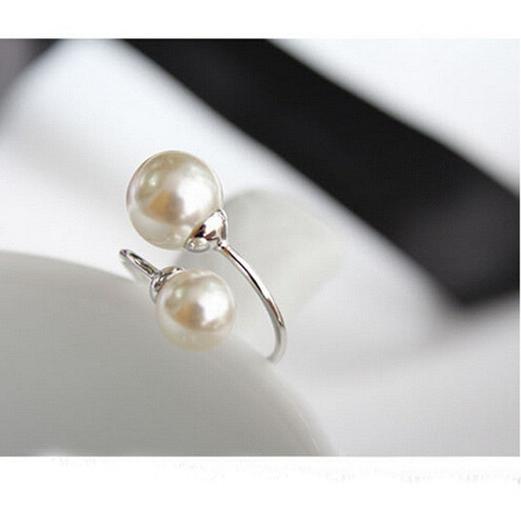 Wholesale Pearl U-shaped ring Rose gold jewelry rings