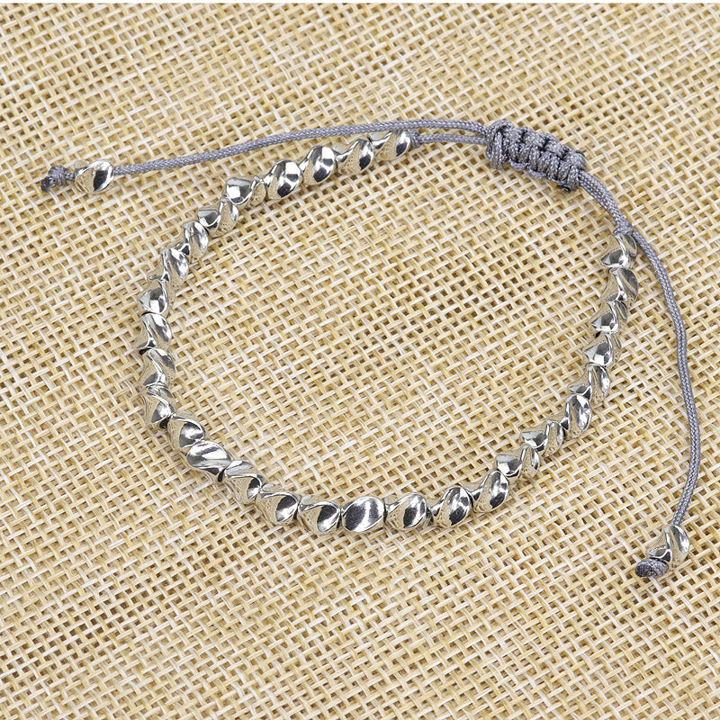 Wholesale Vintage Floral Print Charm Bracelet