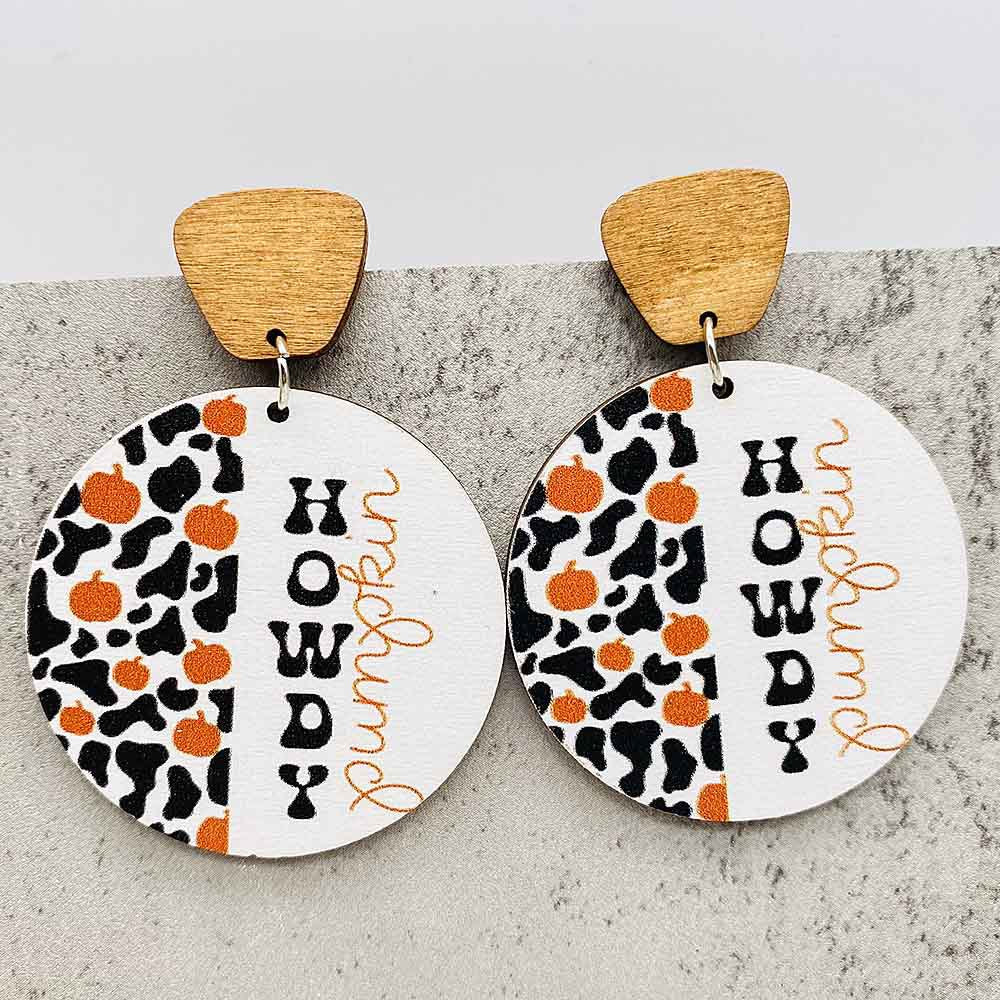 Wholesale Wood Earrings Vintage Earrings Thanksgiving Day