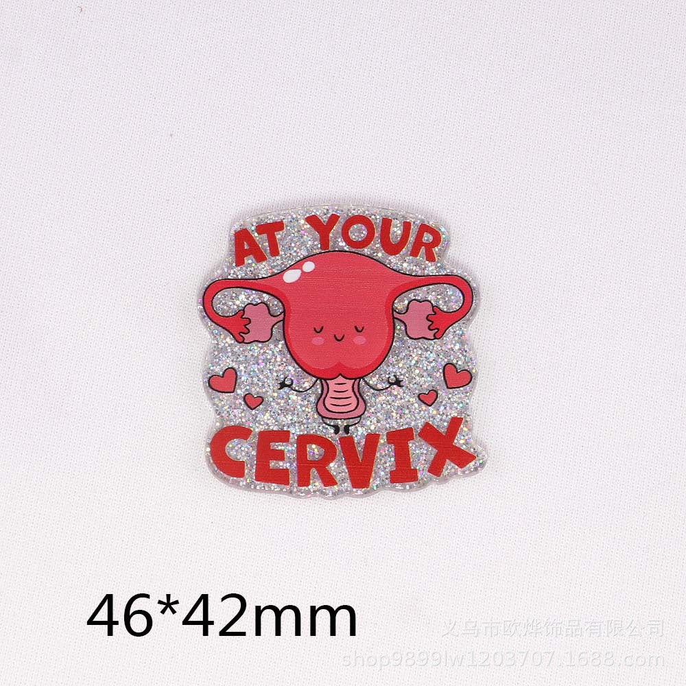 Wholesale 10PCS DIY Acrylic Loose Powder Cartoon Organ Medical Heart Bag  Flatback