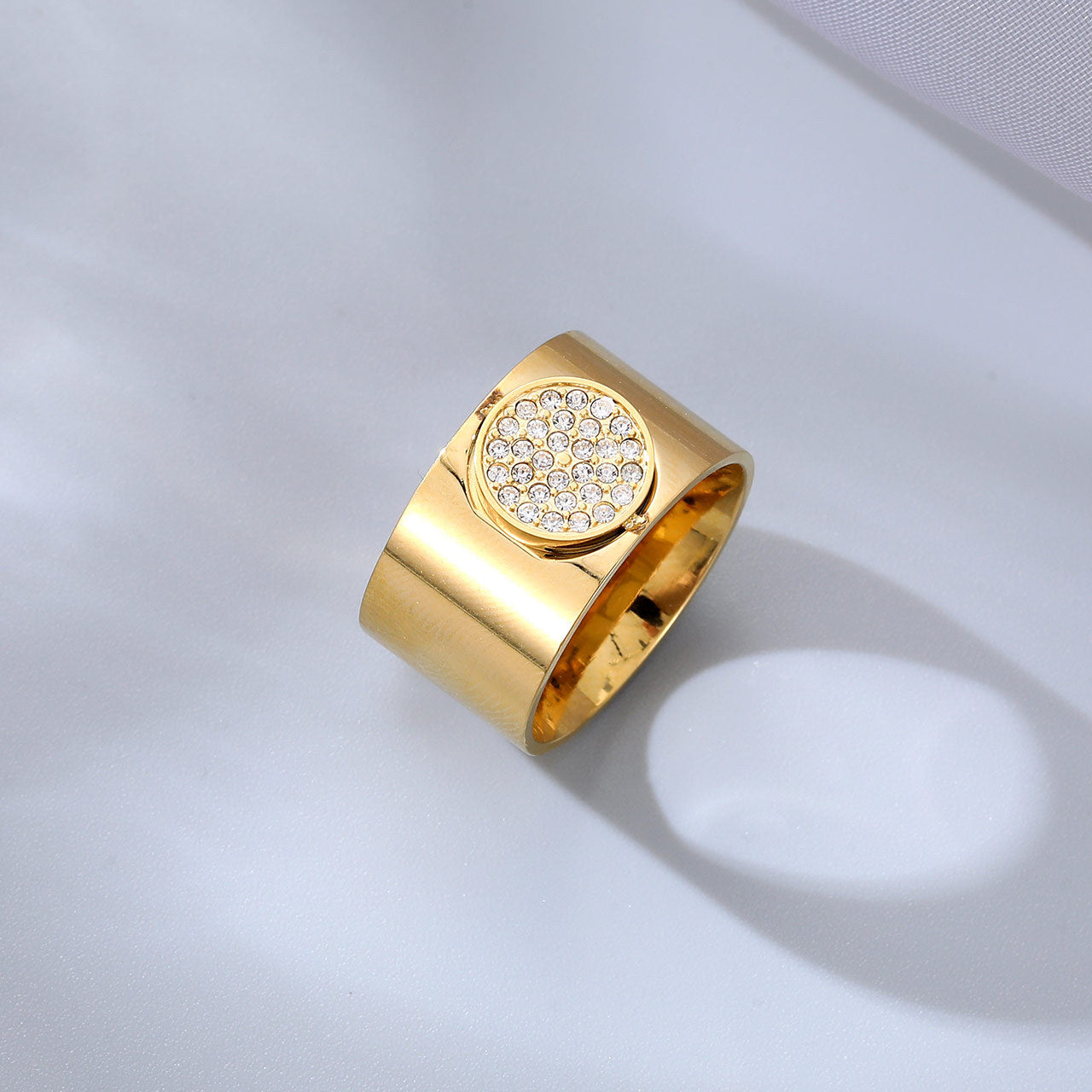 Wholesale Geometric Wide Titanium Steel Ring