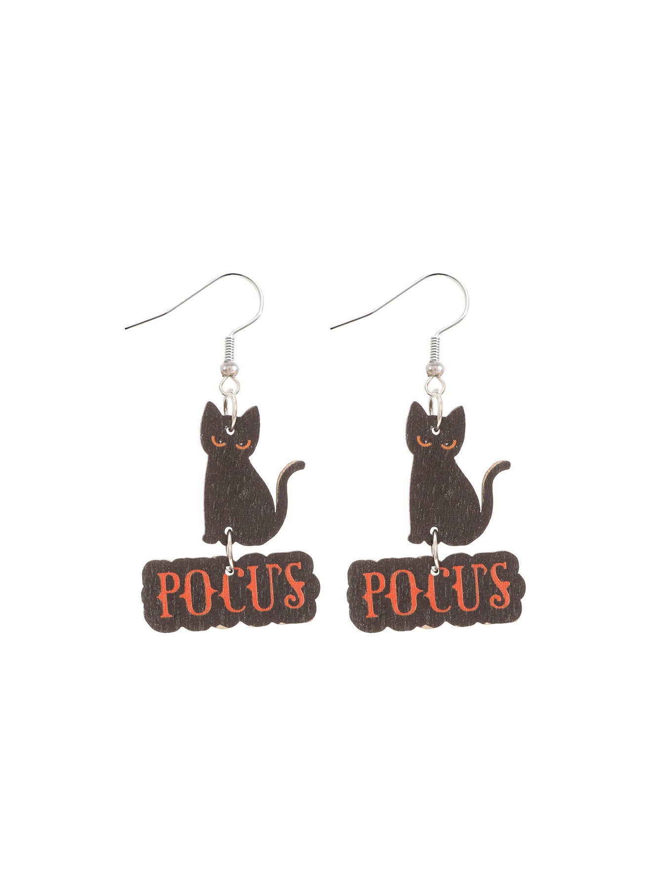 Wholesale  Hat Cat Letter Wooden Earrings