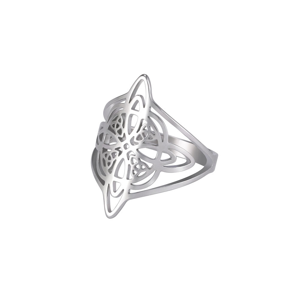 Wholesale Double Layer Celtic Knot Stainless Steel Ring Jewelry Accessory