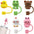 Wholesale  Cartoon Animal Rabbit Panda 10mm PVC Soft Straw Tube Cap