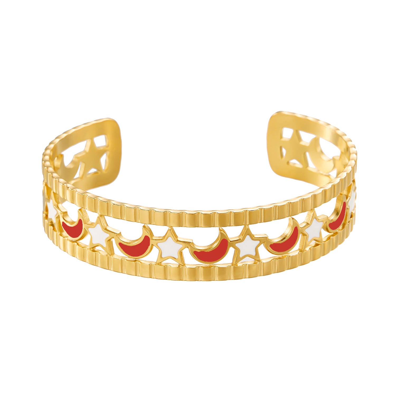 Wholesale stainless steel not fade cold  love oil drop light luxury open bracelet