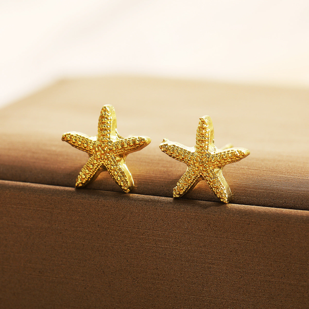 Wholesale Starfish Shell Earrings Mixed Materials Electroplating Jewelry Accessory