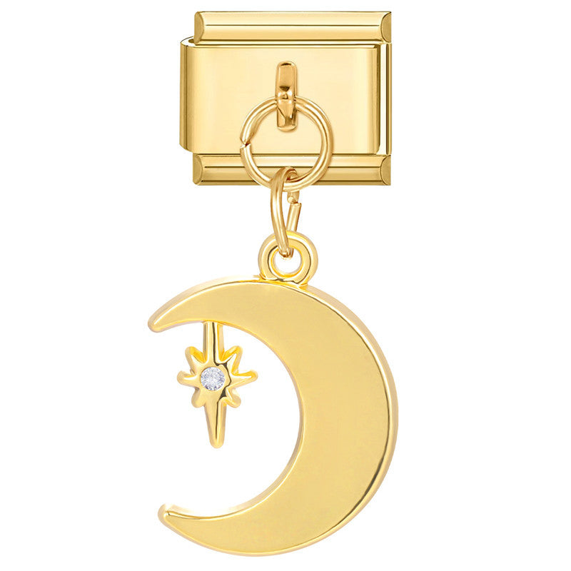 Wholesale Italian Charm Bracelet 9mm DIY Splicing Heart Pendant Titanium Steel Composable Bracelet