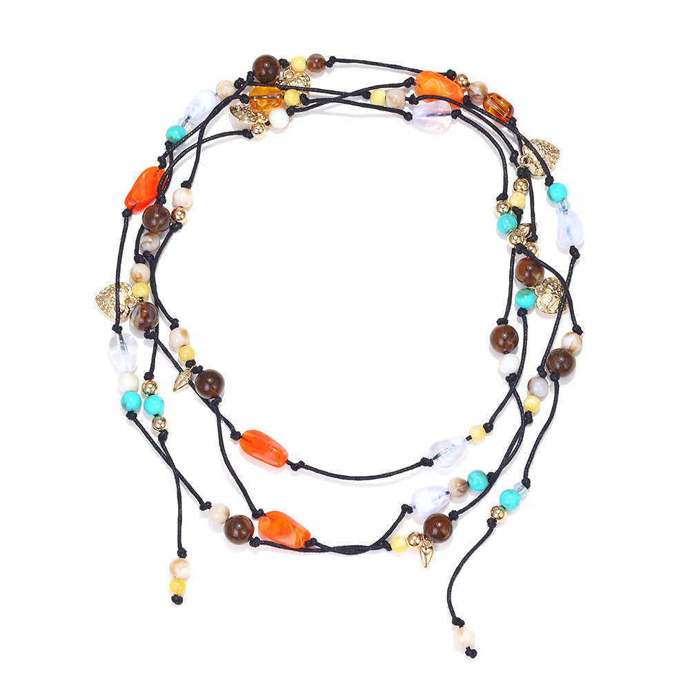 Wholesale  Colorful Bead Necklace Luxury Design Necklace