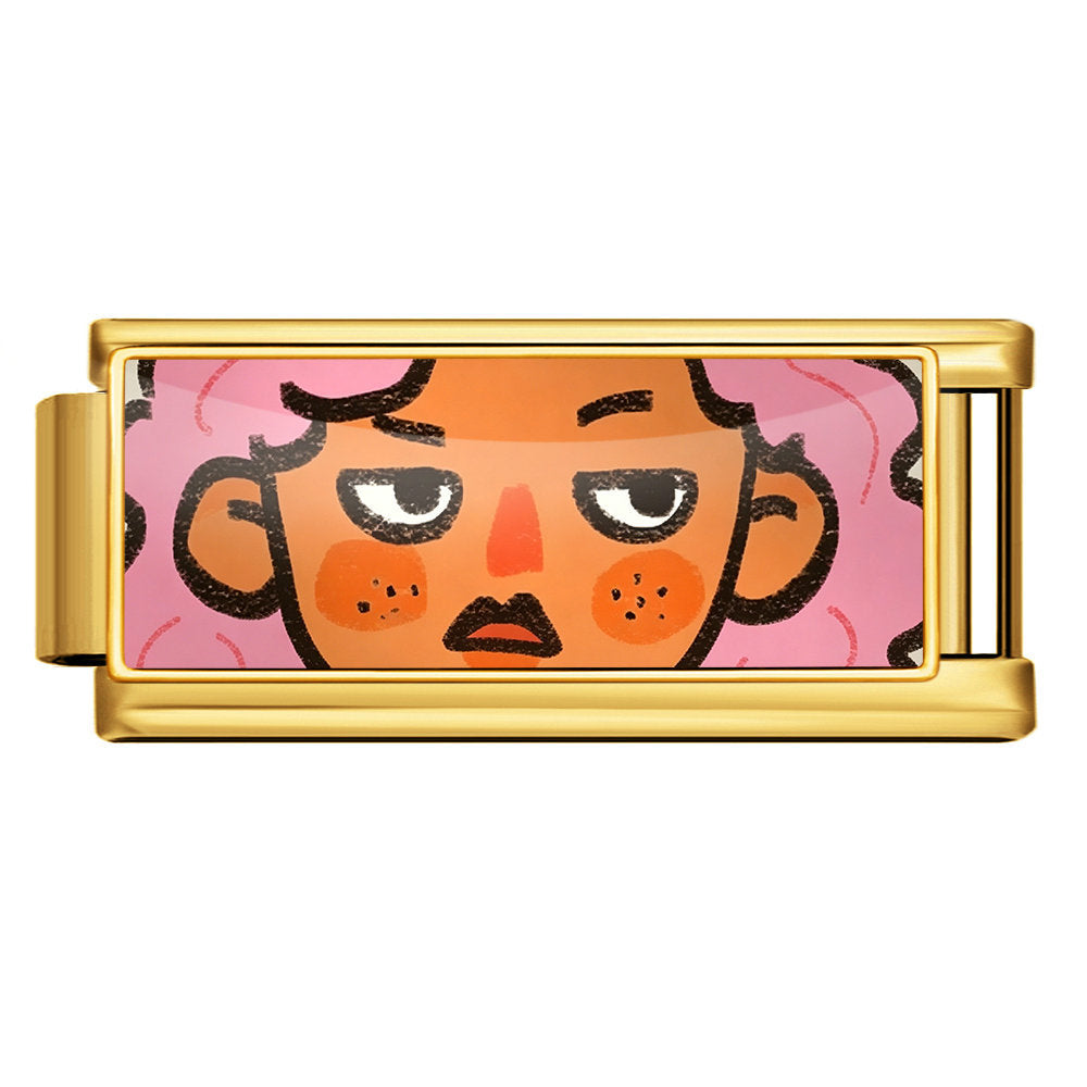 Wholesale Electroplated Stainless Steel Cute Cartoon Modular Bracelet DIY Detachable Elastic Jewelry Accessory