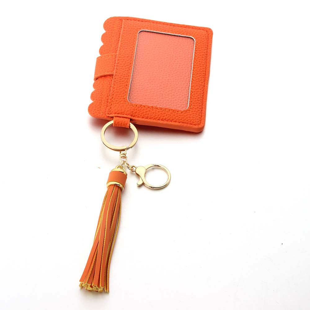 Wholesale PU Leather Tassel Wallet Keychain ACC-KC-JinAn022