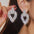 Wholesale Independence Day Exaggerated Long Tassel Love Earrings