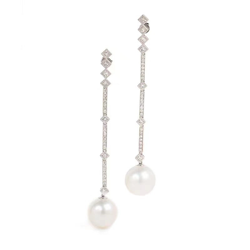 Wholesale Pearl Tassel Long Earrings
