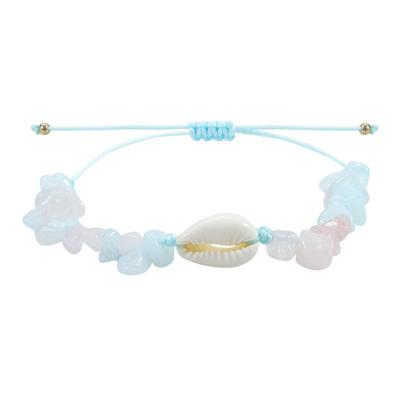 Wholesale gravel shell bracelet Opal amethyst stone bracelet