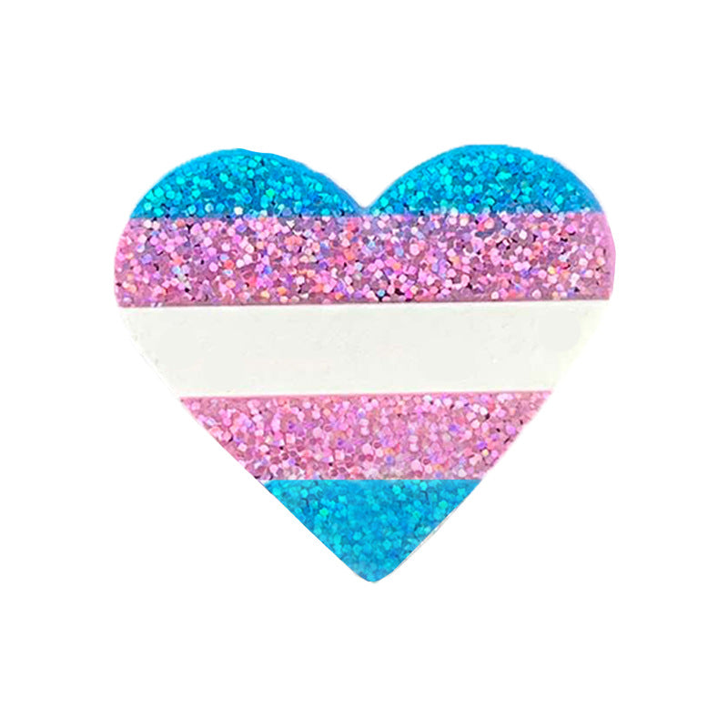 Wholesale  rainbow flag shiny love brooch