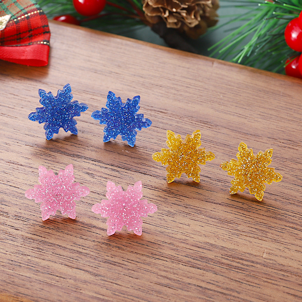 Wholesale Christmas winter color  earrings nacrylic earrings