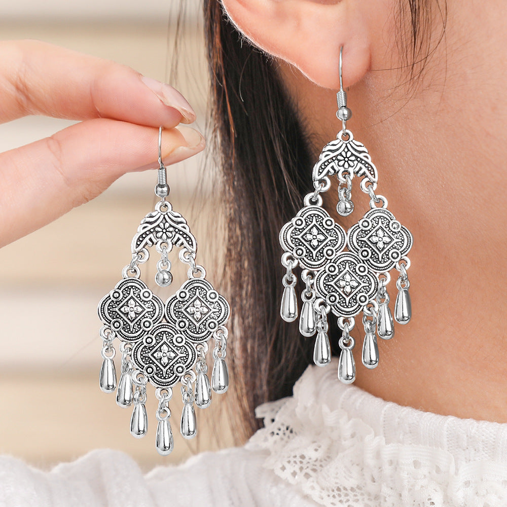 Wholesale Bohemian Ethnic Style Tassel Earrings Fashion Jewelry Accessory for Boutique Resale or Gift