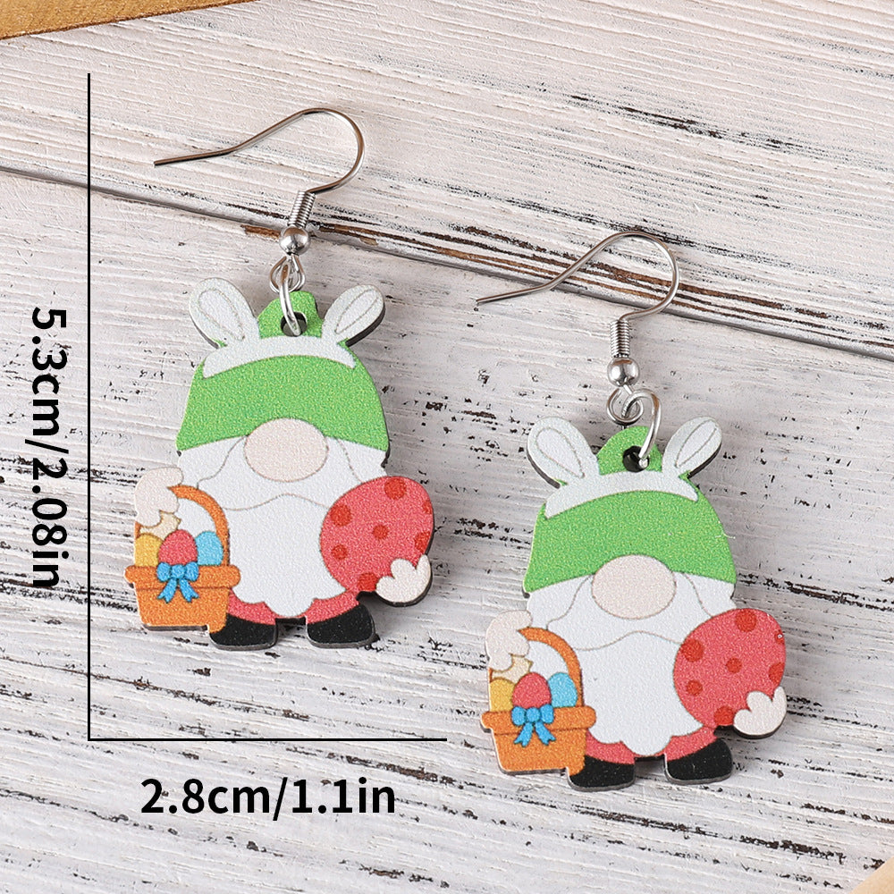 Wholesale  Easter football baseball rugby basketball egg rabbit dwarf pendant earrings