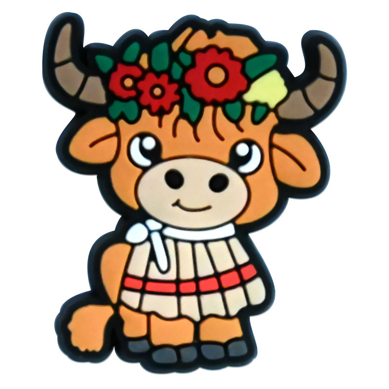 Wholesale Random 100pcs Scottish High Low Cow Shoes Accessories Shoes Charms ACC-SC-RYY048