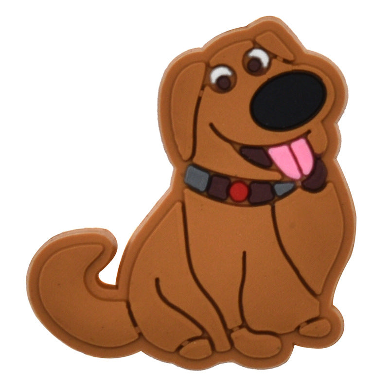 Wholesale  Random 100pcs Cute dog PVC Soft Rubber Shoe Buckle Decoration