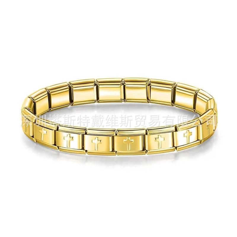 Wholesale  Italian Charm Bracelet 9mm DIY  single-section  Creative Stainless Steel Composable Bracelet
