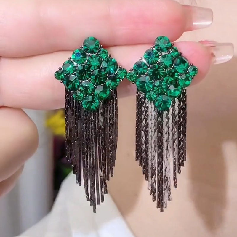 Wholesale Light luxury  slimming  zircon diamond earrings