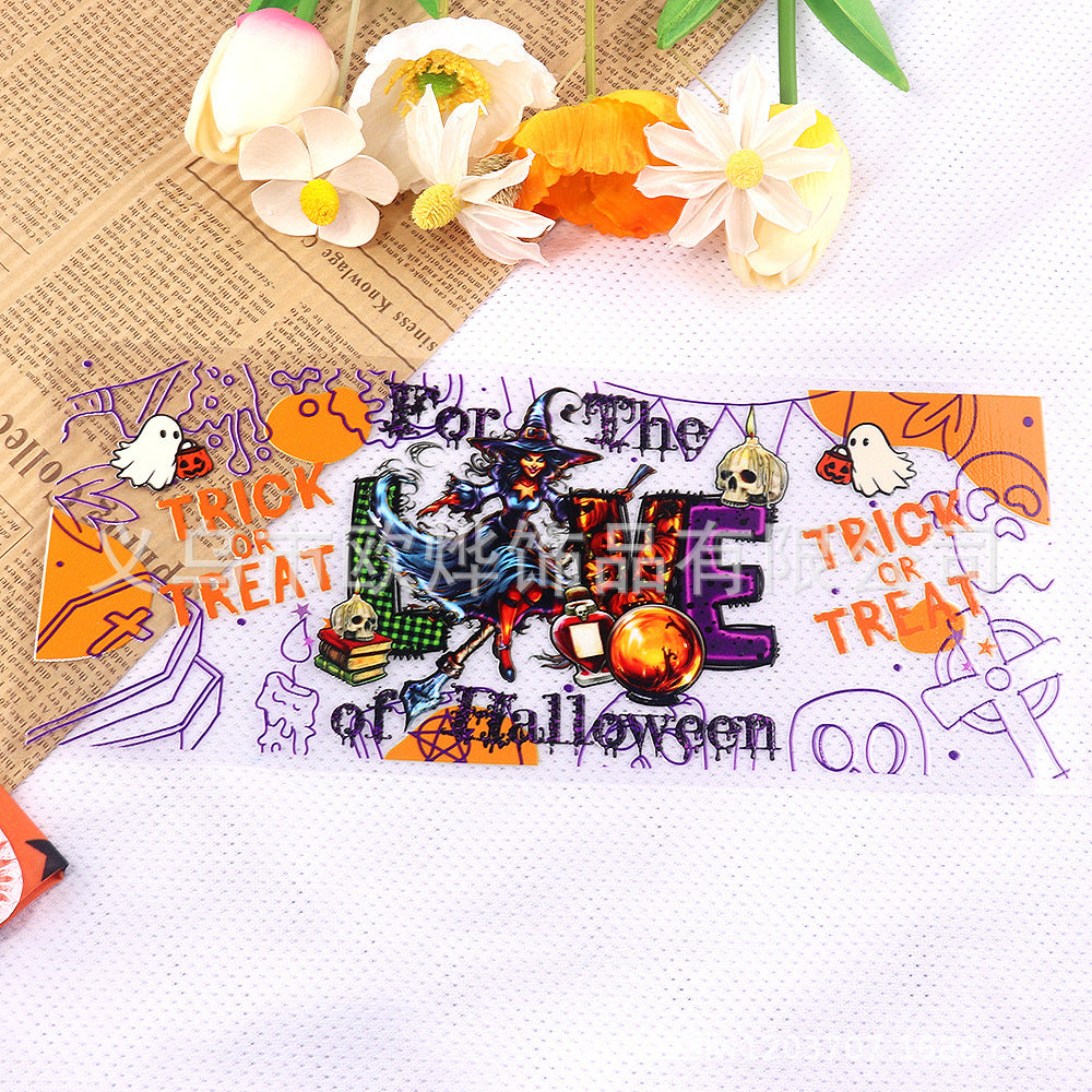 Wholesale Cartoon UV  16oz transfer stickers crystal stickers tear film leaving words crystal stickers glass stickers