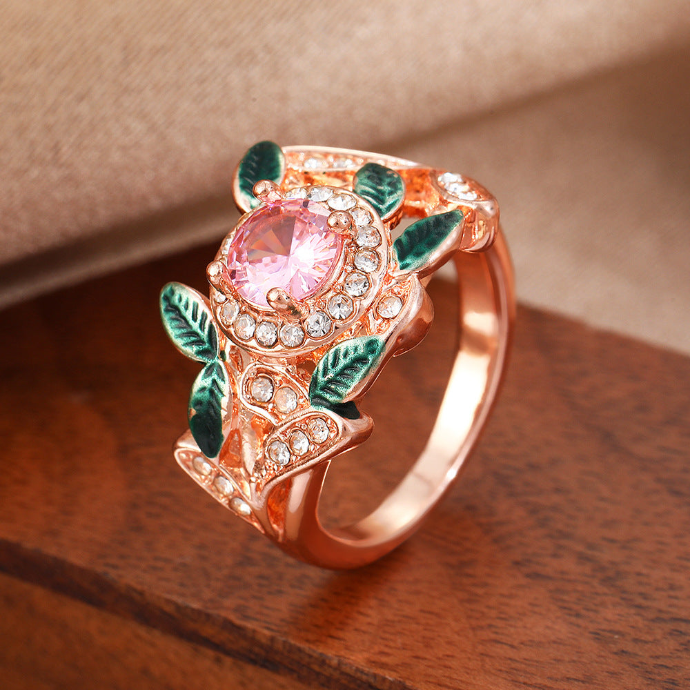 Wholesale Korean Minimalist Flower Ring Gold Zinc Alloy Fashion Jewelry Accessory for Women Daily Gift