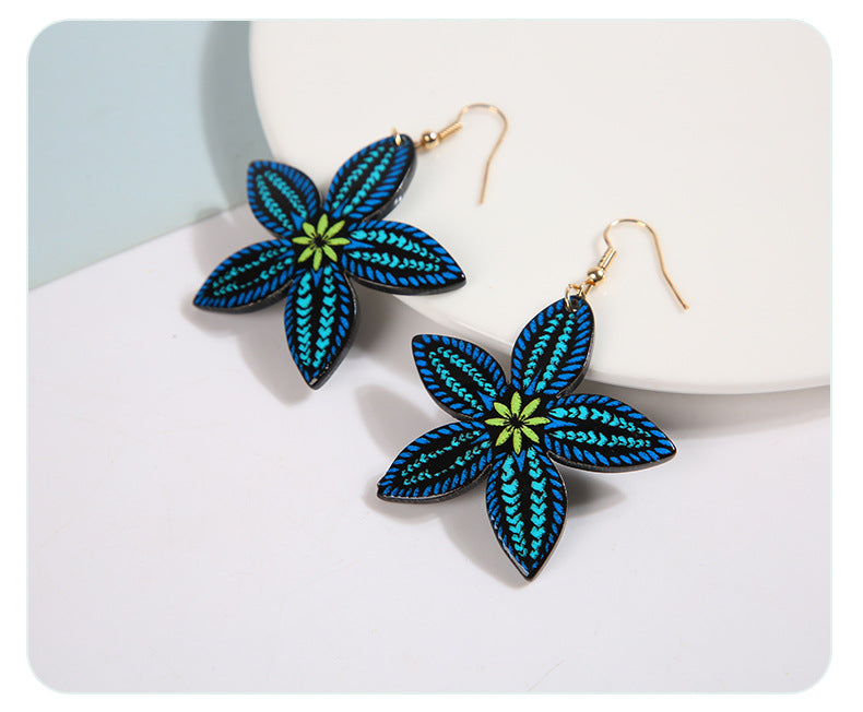 Wholesale Starfish Shaped Acrylic Earrings ACC-ES-YanChen003