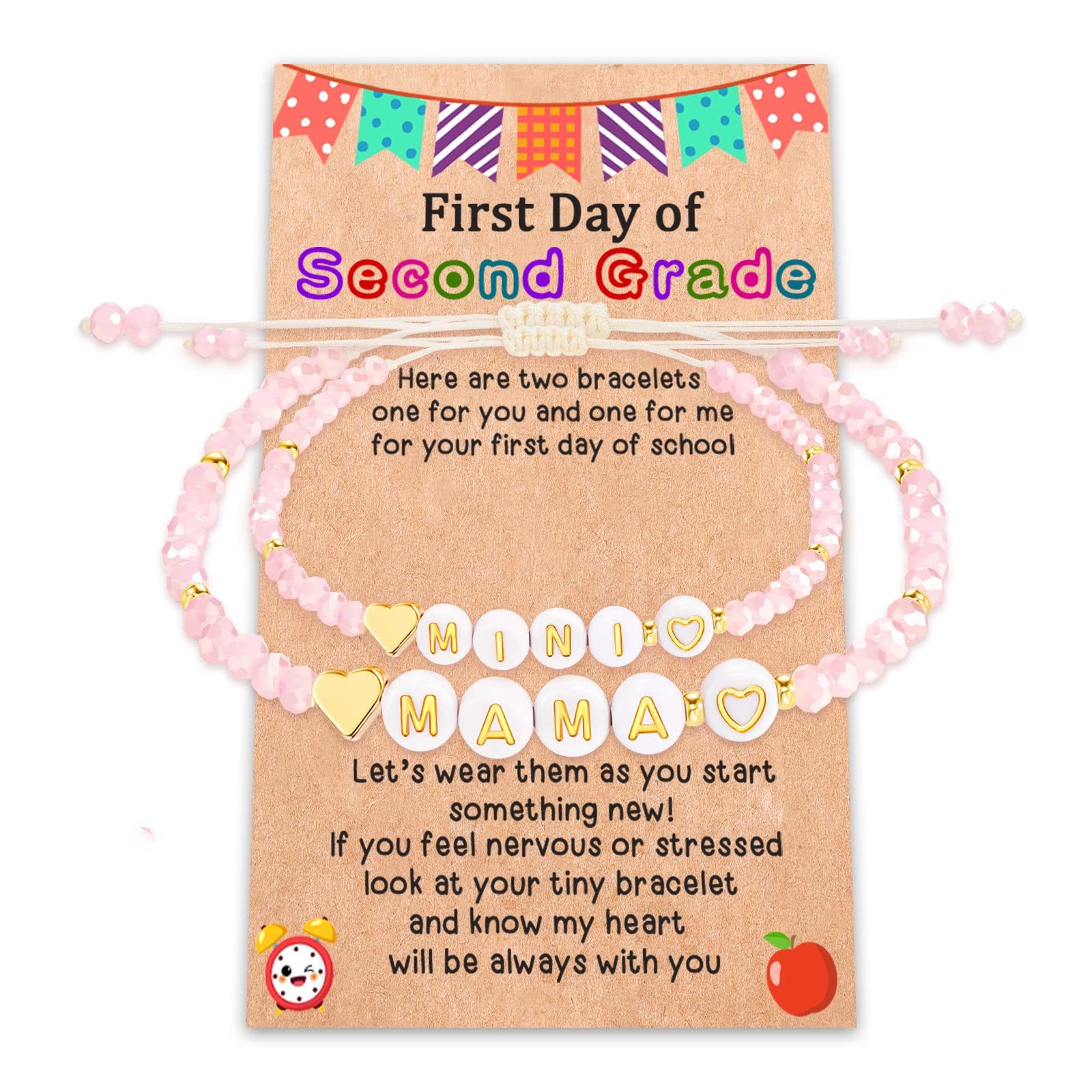 Wholesale Open School season Bracelet Pink Diamond beads love pendant hand-woven adjustable bracelet